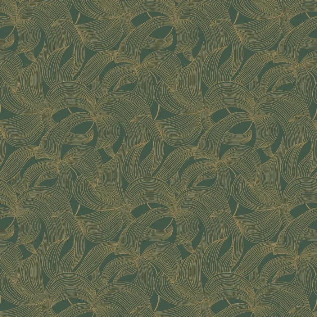 Casamance 70681732 Isadora Leontine Jaspe/doré - tapeta w kwiaty