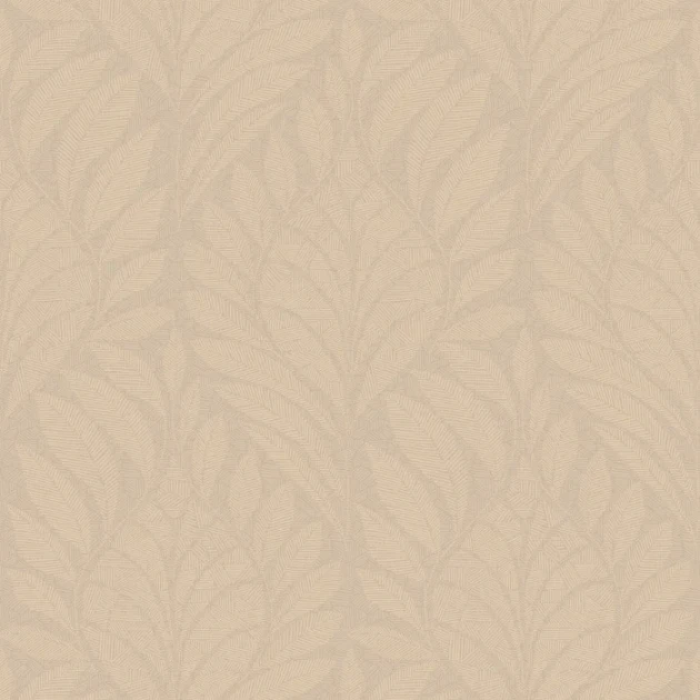Casamance A74772650 Isadora Gustav Marron glacé/nacré - tapeta w liście