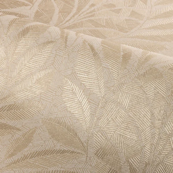 Casamance A74772650 Isadora Gustav Marron glacé/nacré - tapeta w liście