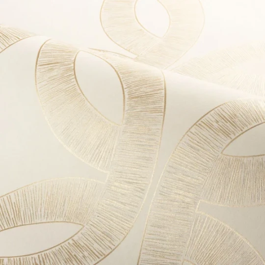 Casamance 70692038 Isadora Etienne Ivoire/doré - tapeta w okręgi