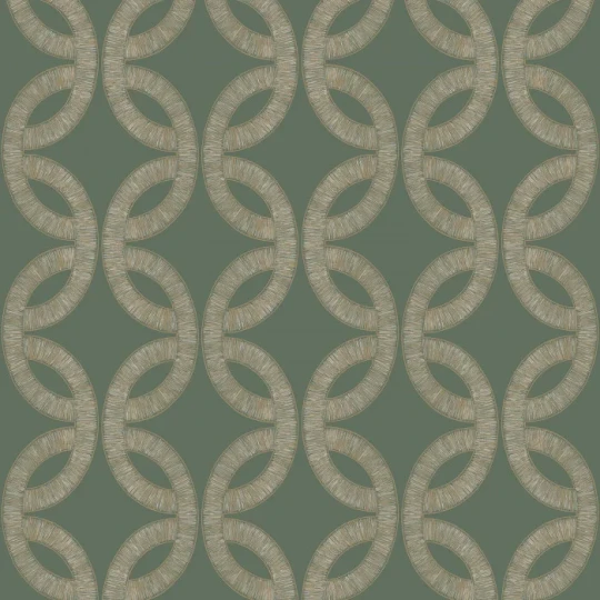 Casamance 70692242 Isadora Etienne Vert de gris/doré - tapeta w okręgi
