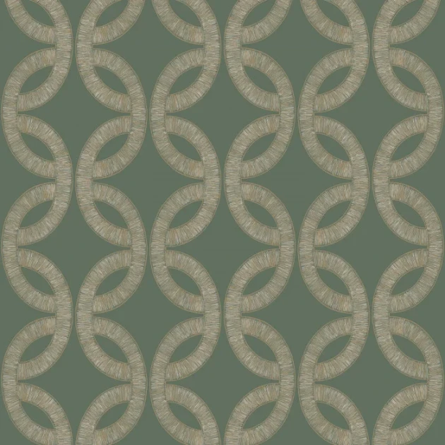 Casamance 70692242 Isadora Etienne Vert de gris/doré - tapeta w okręgi