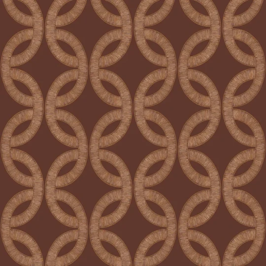 Casamance 70692344 Isadora Etienne Bordeaux/doré - tapeta w okręgi