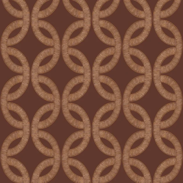 Casamance 70692344 Isadora Etienne Bordeaux/doré - tapeta w okręgi