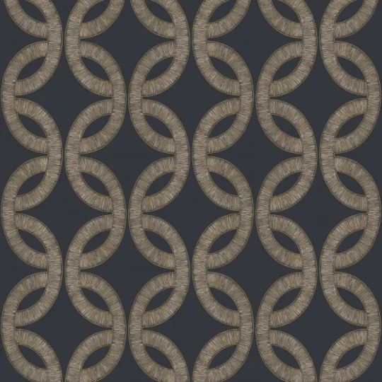 Casamance 70692446 Isadora Etienne Encre/doré - tapeta w okręgi