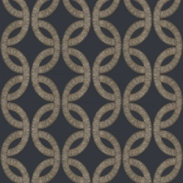 Casamance 70692446 Isadora Etienne Encre/doré - tapeta w okręgi