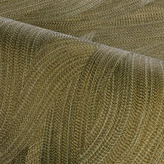 Casamance 7655 30 58 Ecrin Kashmir Kaki/doré - tapeta w organiczne fale