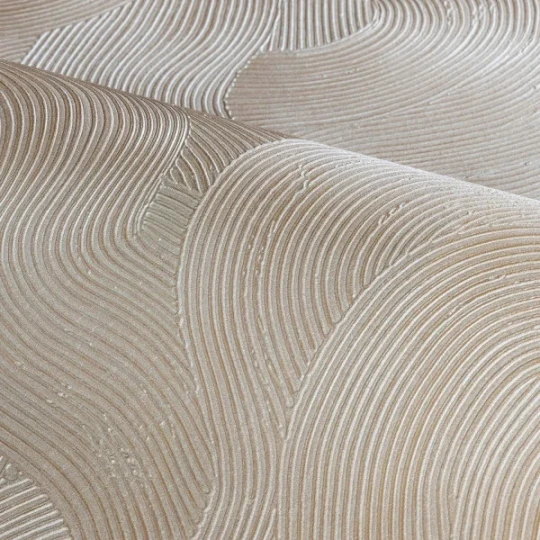 Casamance 77001936 Ecrin Gemmae Beige/nacré - tapeta w organiczny wzór