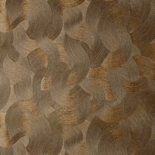 Casamance 7700 26 50 Ecrin Gemmae Doré foncé - tapeta w organiczny wzór