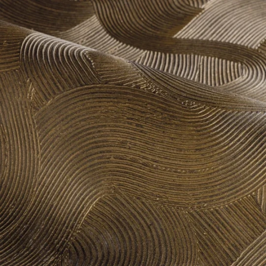 Casamance 7700 26 50 Ecrin Gemmae Doré foncé - tapeta w organiczny wzór