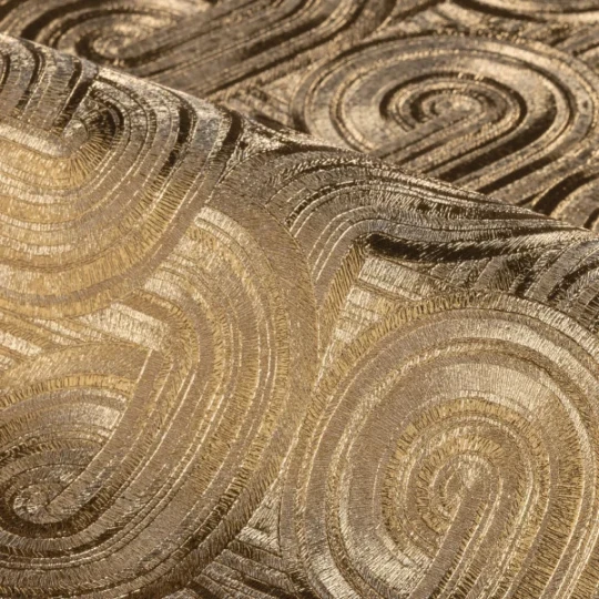 Casamance 75101324 Ecrin Dresden Or - złota tapeta geometryczna