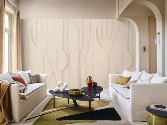 Casamance 74131630 Panoramas Les Intemporels Stuc Sable - mural architektoniczny 3D