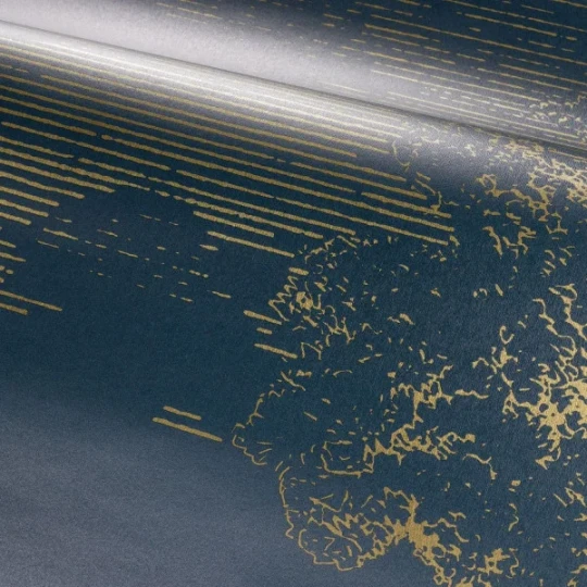 Casamance 74762344 Panoramas Les Intemporels Jouvence Encre/doré - mural w wiejski krajobraz