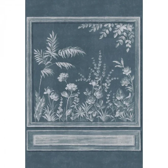 Casamance 70900202 Panoramas Les Intemporels Trianon Metal Mordoré - mural w roślinny wzór o metalicznym wykończeniu