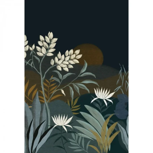 Casamance 74302140 Panoramas Les Intemporels Neloe Encre - mural w roślinny krajobraz