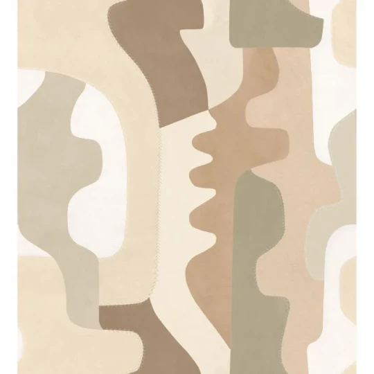 Casamance 74802446 Panoramas Les Intemporels Tannea Sable/lichen - mural abstrakcyjny