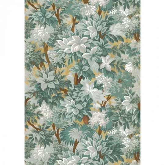 Casamance 73931018 Panoramas Les Intemporels Broceliande Céladon/doré - mural w drzewa