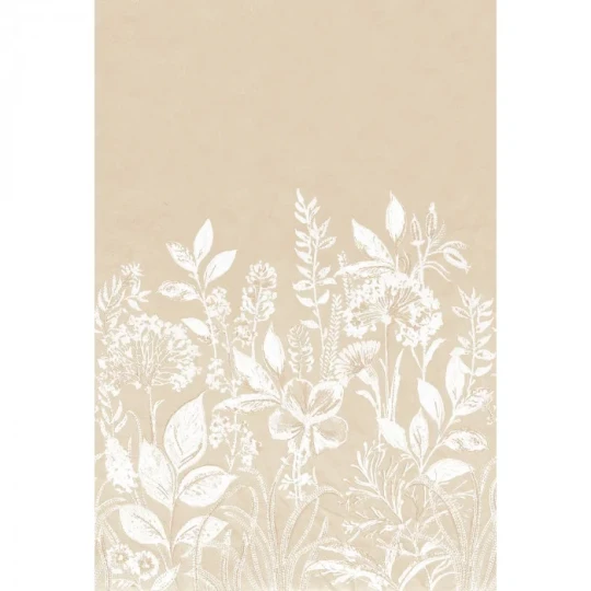 Casamance 74832650 Panoramas Les Intemporels Camelia Sable/ivoire - mural w drzewa
