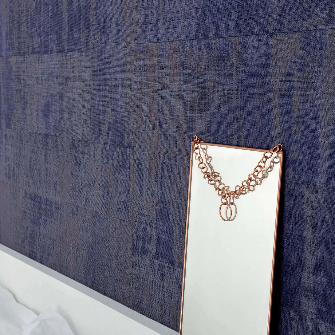 Elitis VP 880 13 Atelier d'artiste II Atelier d'artiste Nuits orientales - tapeta imitująca rafię z efektem patyny