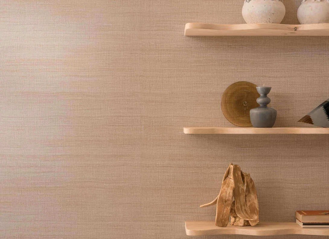 Elitis VP 1008 60 Cérès Rhéa El labo verde - tapeta imitująca len