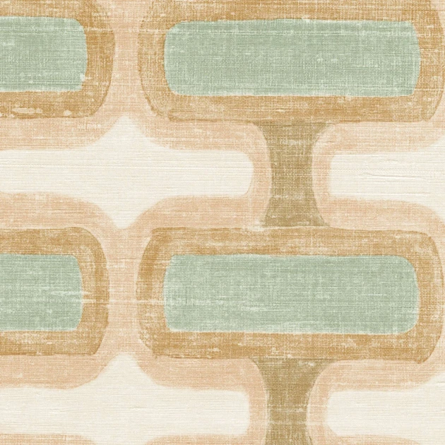 Elitis VP 1037 54 Elixir de soies Rythme Songe de Garrigue - tapeta retro