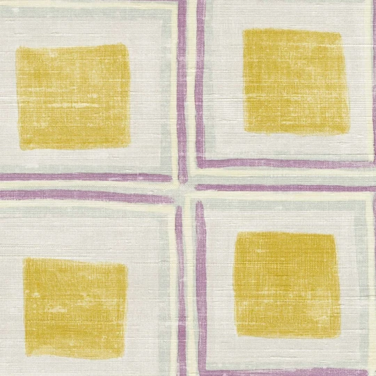 Elitis VP 1038 02 Elixir de soies Sigil Résonnance pastel - tapeta retro w kwadraty