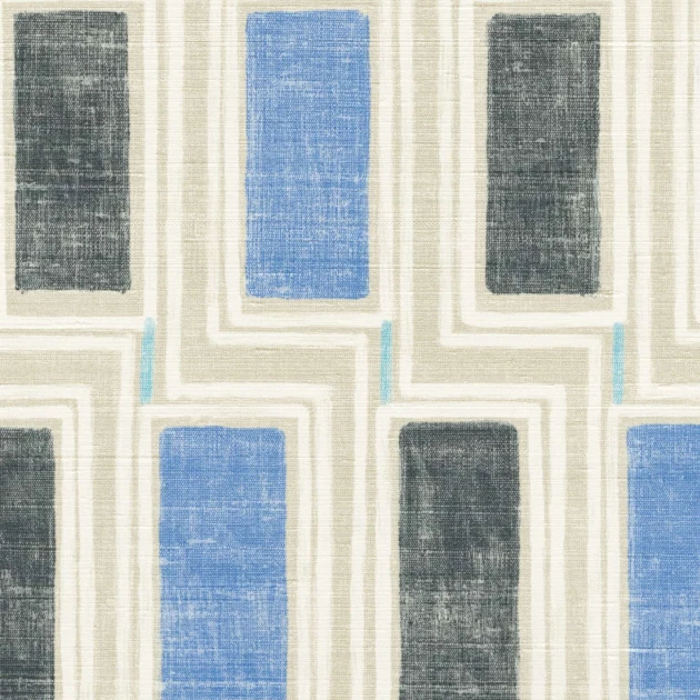 Elitis VP 1039 44 Elixir de soies Beat Nuances grecques - tapeta retro w prostokąty