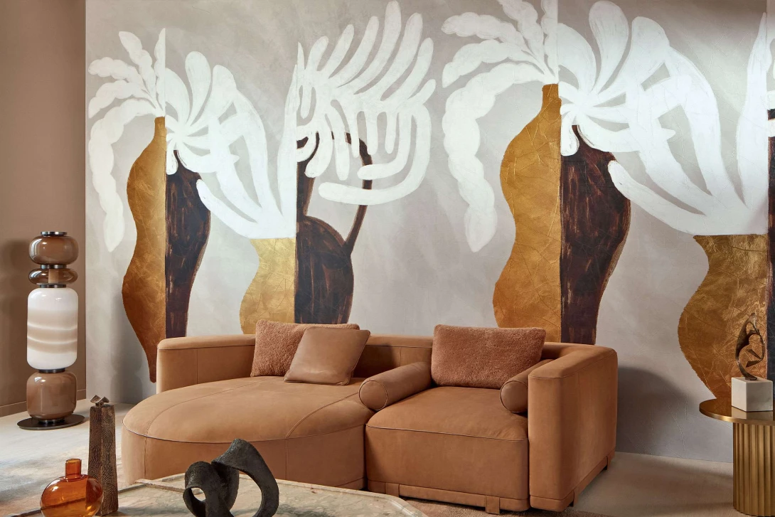 Elitis VP 1006 01 Kintsugi Une certaine magnificence - mural w wazony