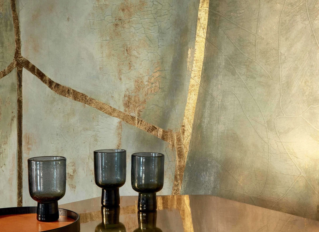 Elitis VP 1022 01 Kintsugi Kintsugi éclat - mural w spękania i przecierkę