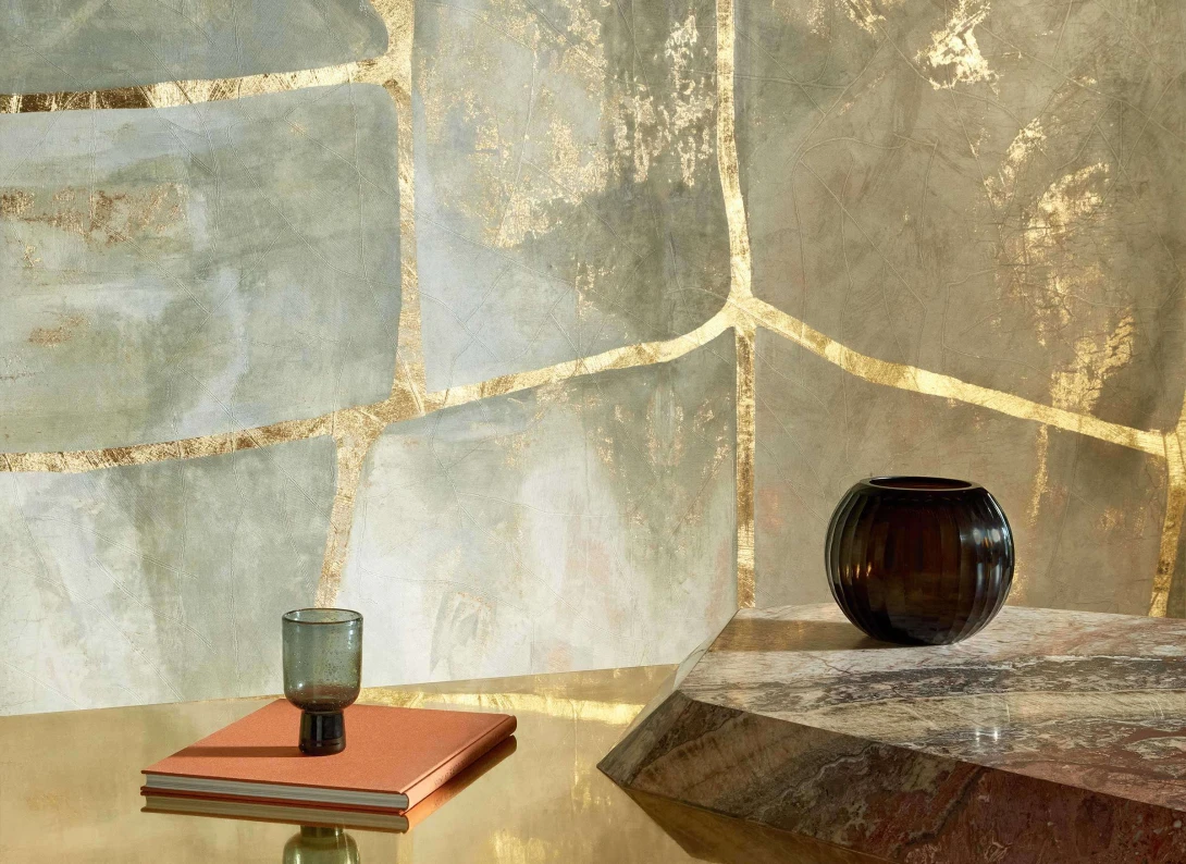 Elitis VP 1022 01 Kintsugi Kintsugi éclat - mural w spękania i przecierkę