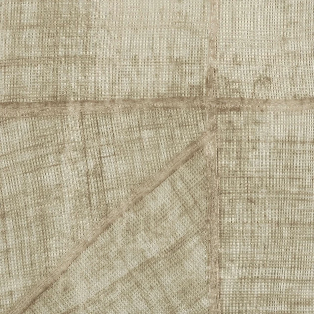 Elitis VP 943 03 La Caravane Chogak L'appel au sensible - tapeta w geometryczny patchwork imitująca rafię