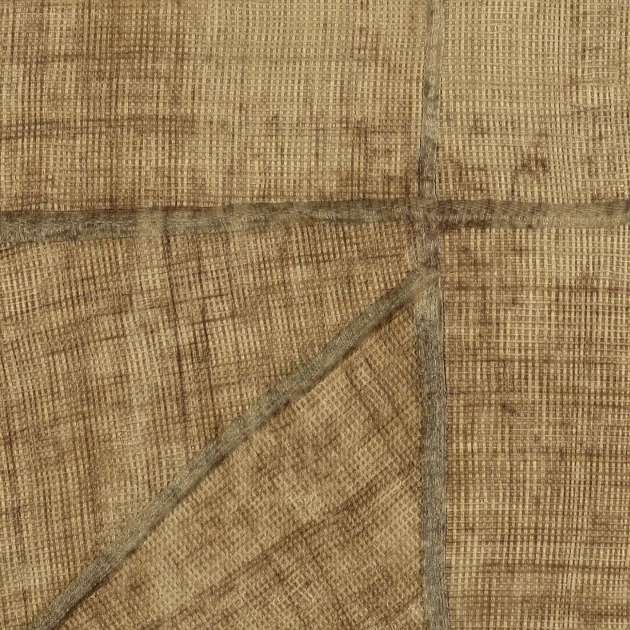 Elitis VP 943 05 La Caravane Chogak L'esprit des voyages - tapeta w geometryczny patchwork imitująca rafię