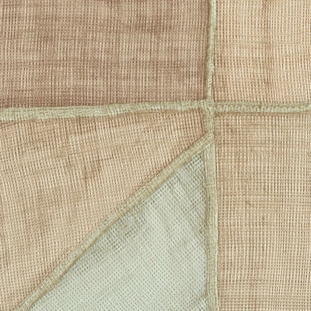 Elitis VP 944 04 La Caravane Kungbo Le talent de l'artisan - tapeta w geometryczny patchwork imitująca rafię