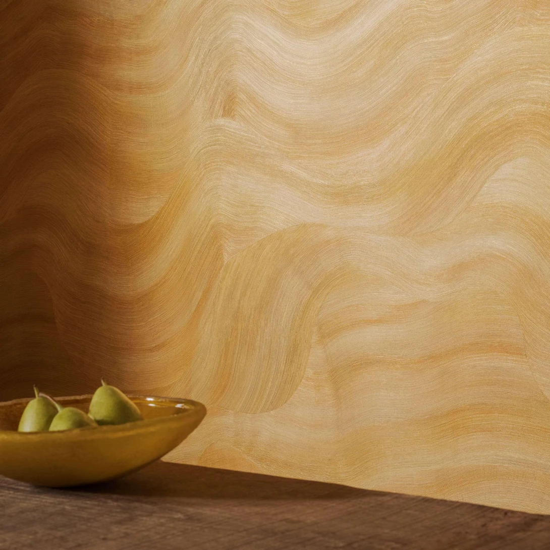 Elitis VP 1028 01 Lanzarote Calero Le refuge de son âme - tapeta w kamienny wzór w fale