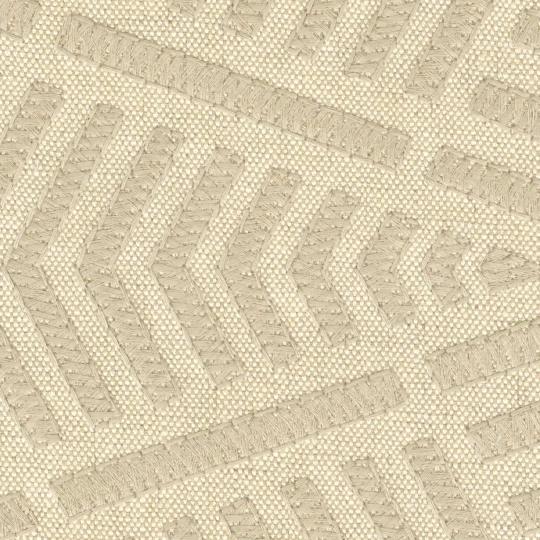Elitis RM 1112 02 Origine Épi Sillage d'ivoire - tapeta lniana haftowana w romby