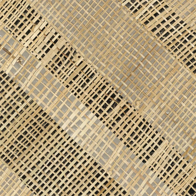 Elitis RM 1115 80 Origine Trenza La faille de minuit - tapeta z abaki w geometryczną mozaikę