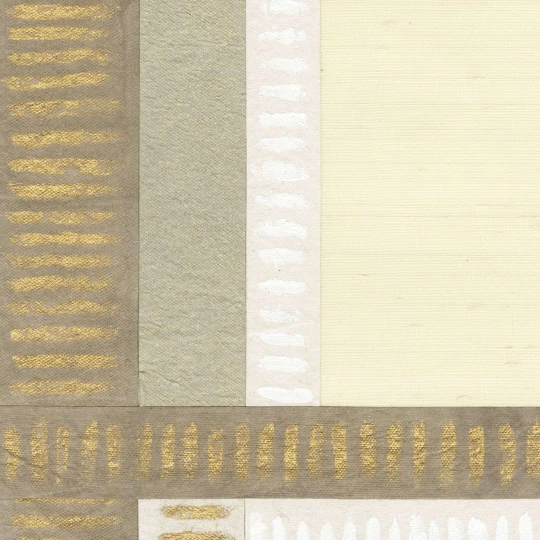 Elitis RM 1126 01 Pamir Shiraz Éclat d'ivoire - tapeta jedwabno-papierowa w kratę