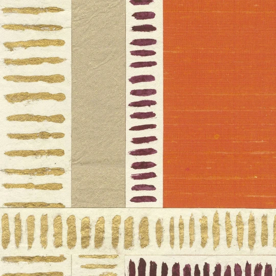 Elitis RM 1126 35 Pamir Shiraz Un carré recomposé - tapeta jedwabno-papierowa w kratę