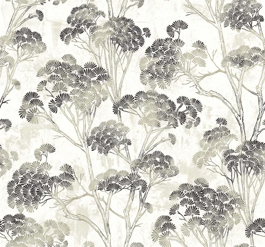 Wallquest CH31200 Chinoiserie Yulin Trees Snow - tapeta w drzewa