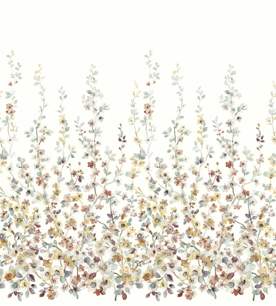 Wallquest CH32107M Chinoiserie Sakura Bloom Mural Mossaic - mural w kwiaty
