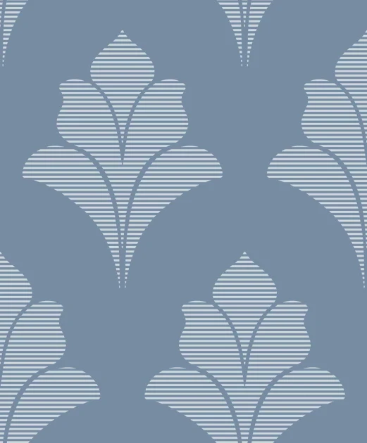 Wallquest GM30802 Geometry Aztlan Cobalt - tapeta w geometryczne kwiaty