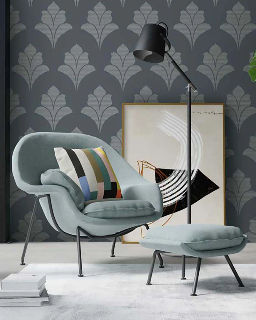 Wallquest GM30818 Geometry Aztlan Stormy - tapeta w geometryczne kwiaty
