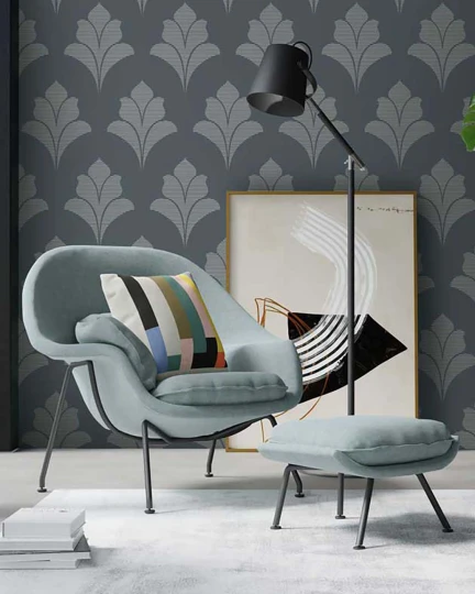 Wallquest GM30818 Geometry Aztlan Stormy - tapeta w geometryczne kwiaty