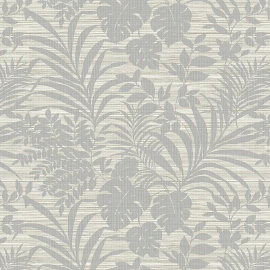 Wallquest JC21400 GrassEffects Tropical Leaf Textile String - tapeta roślinna na tle jak tkanina trawiasta