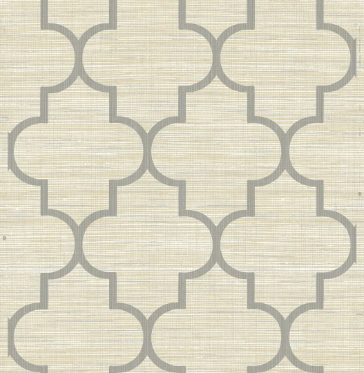 Wallquest JC21605 GrassEffects Lattice Textile String - tapeta geometryczna na tle jak tkanina trawiasta