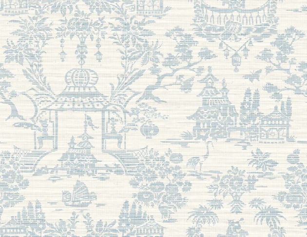 Wallquest JC30502 Grasseffects 2 McCook Blue Crane - tapeta orientalna