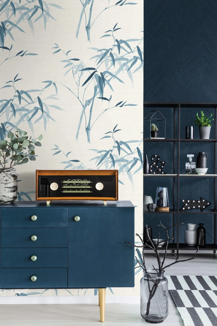 Wallquest JC30902 Grasseffects 2 Chadron Cool Breeze - tapeta w liście