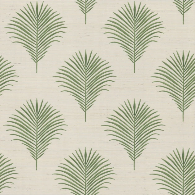 Wallquest GL20204 Grasslands Marco on Grasscloth Grasslands Lush - tapeta materiałowa w liście palm