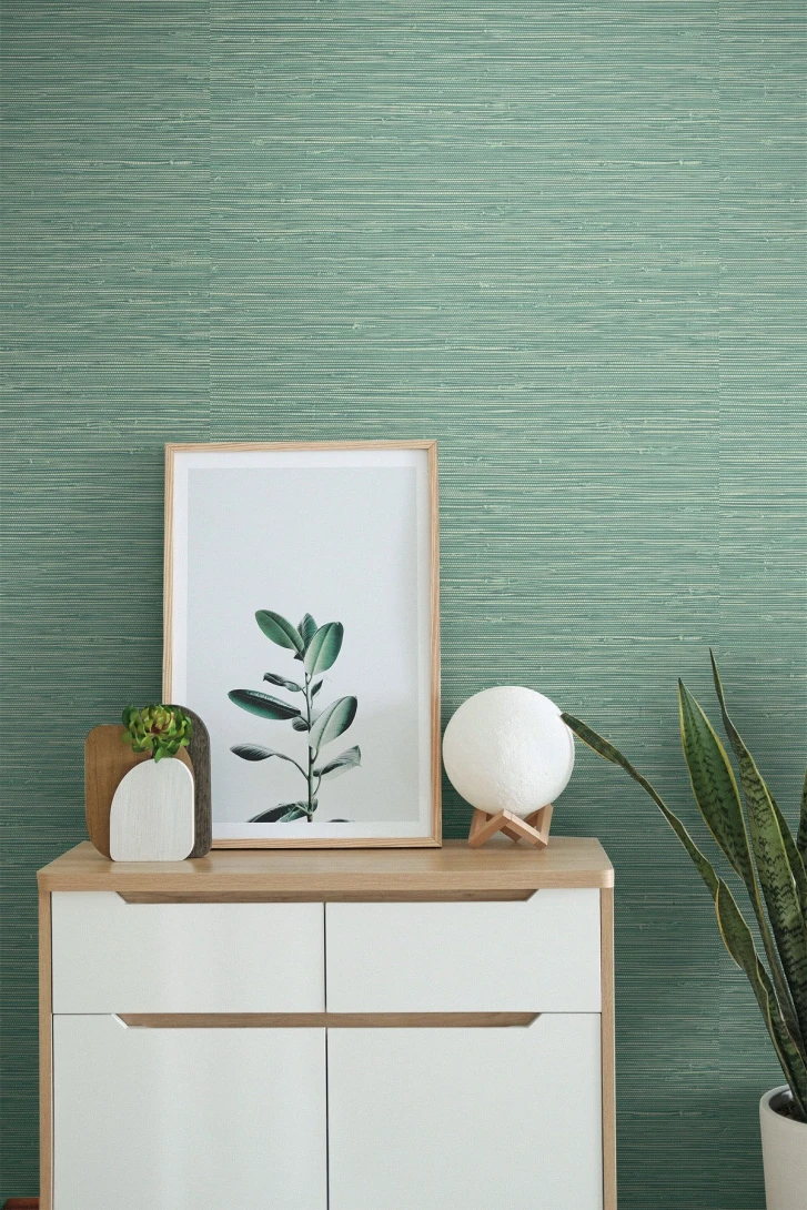 Wallquest GL20304 Grasslands Banni Spring Green - tapeta imitująca tkaninę trawiastą