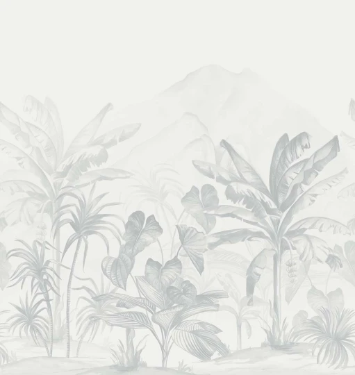 Wallquest GL20908M Grasslands Ikoma Mural Tropics Monotone - mural w egzotyczny pejzaż